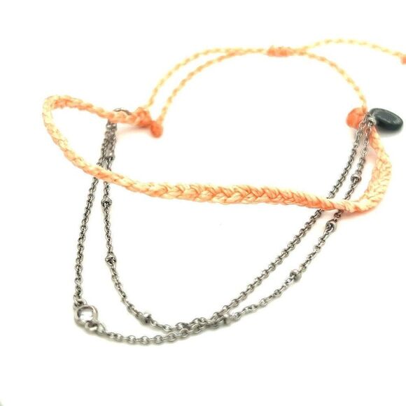 Pura Vida Braid with Silver Chains Bracelet - Picture 1 of 4